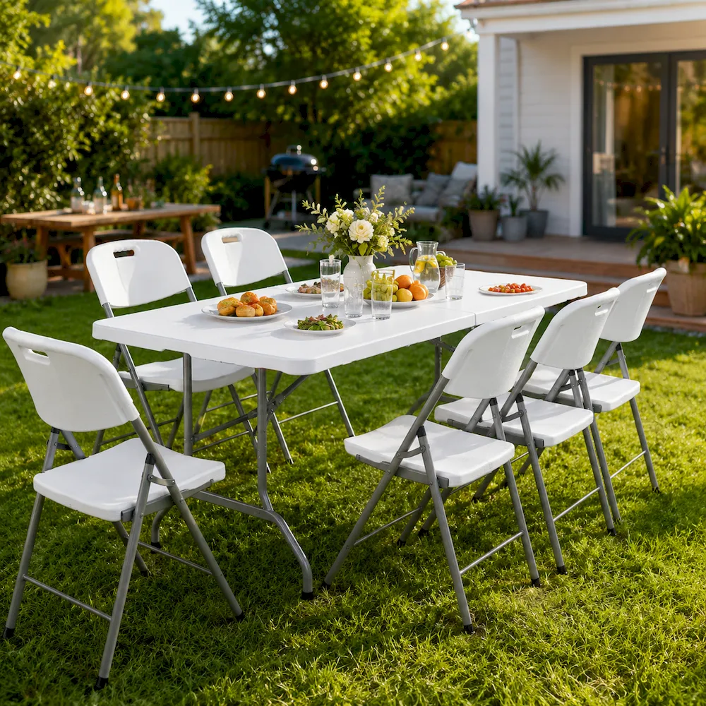 Outdoor Folding Table and Chair Set
